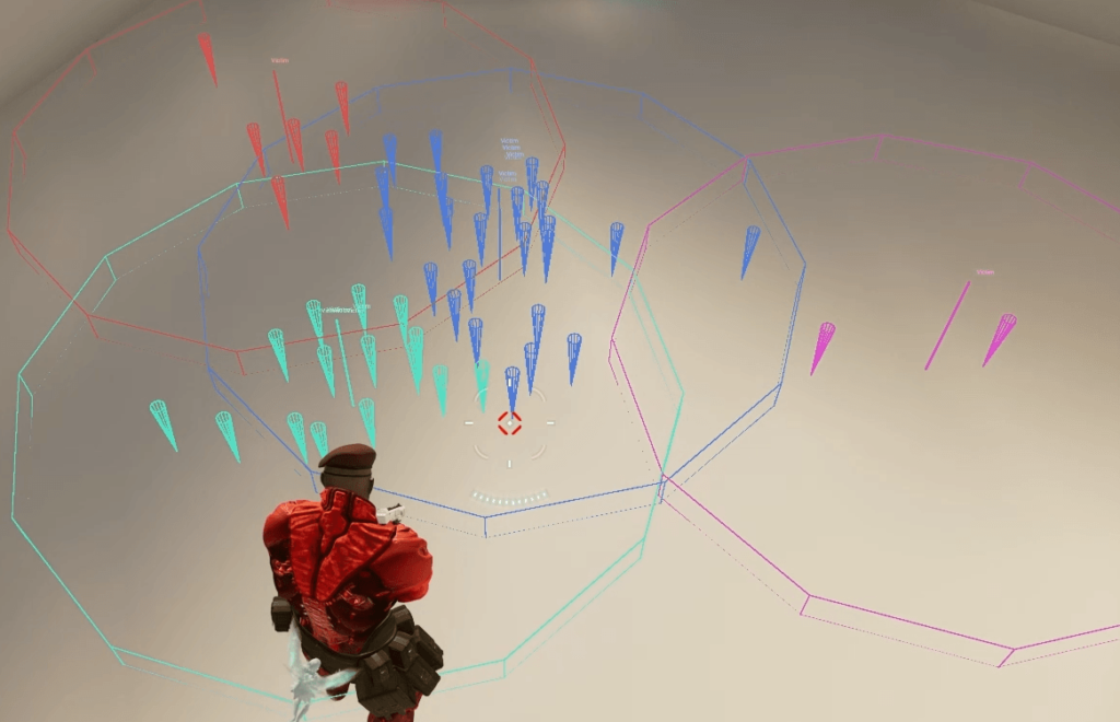 Clustering visualization in UE game